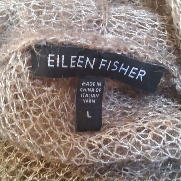 New Eileen Fisher Mohair Wool Blend Cardigan Sweater Size L - Picture 8 of 10